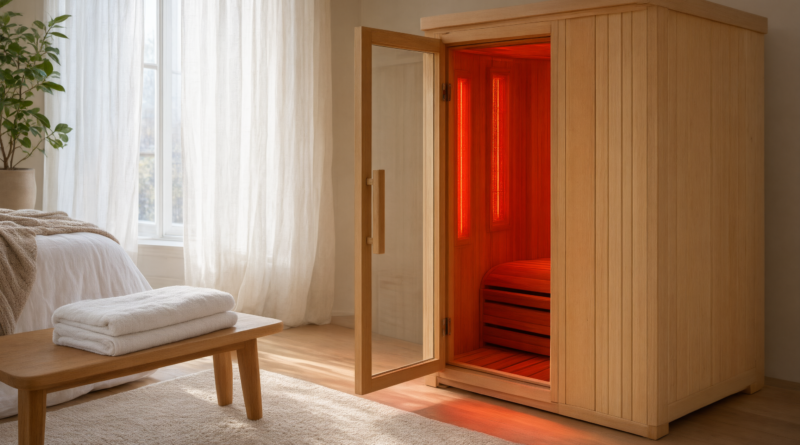 compact sauna placement