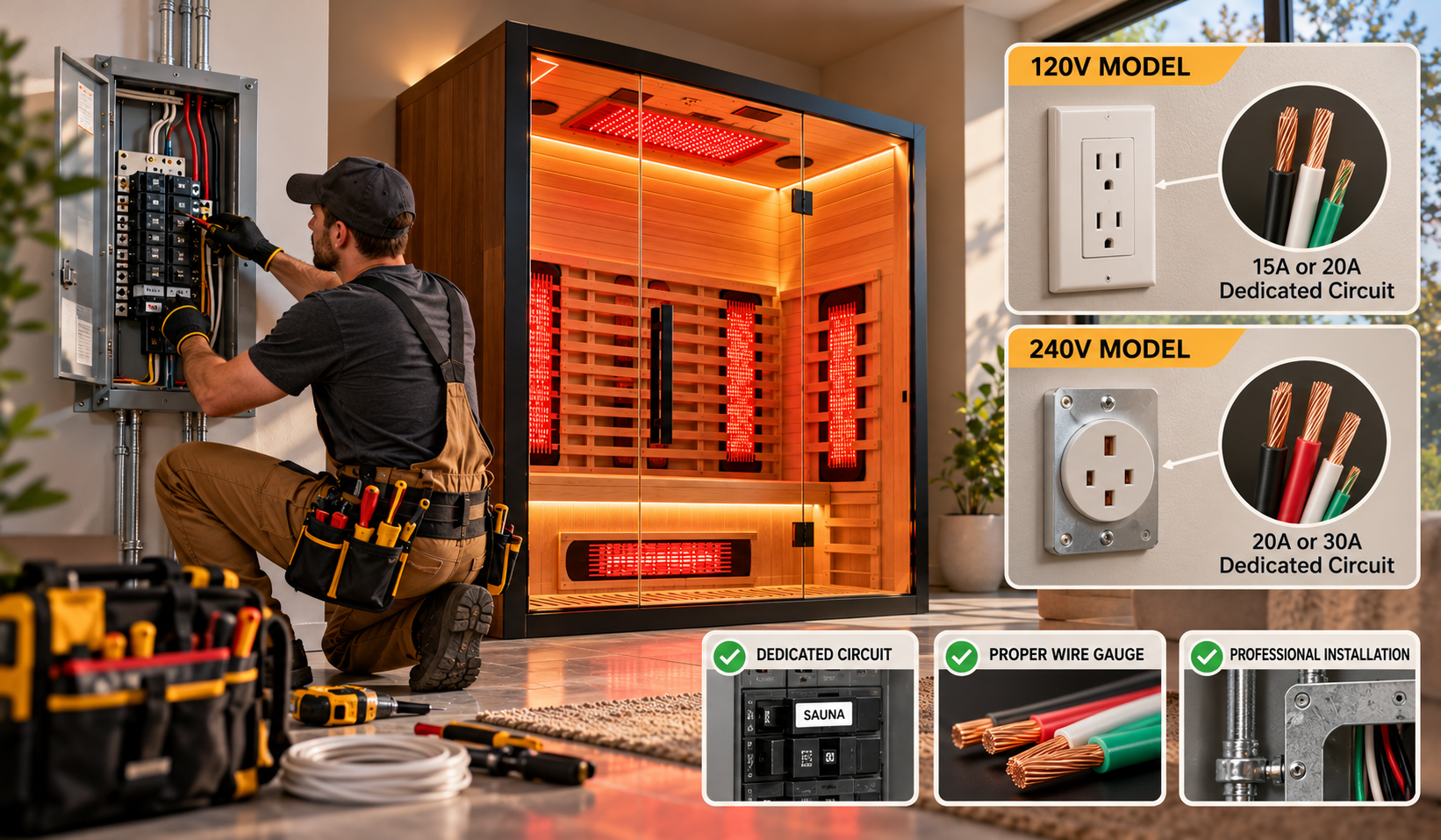 Infrared Sauna Electrical Safety: Dedicated Circuit and Wiring Guide