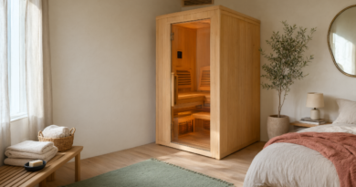 bedroom sauna placement