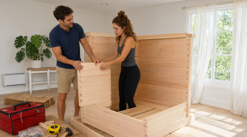 2-person sauna installation