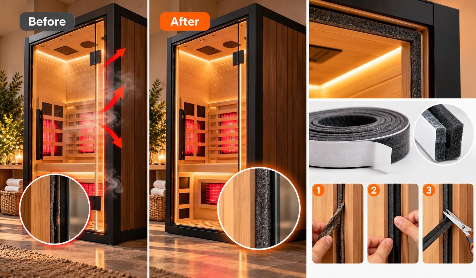 Fix Sauna Door Heat Loss: A Simple Seal Upgrade